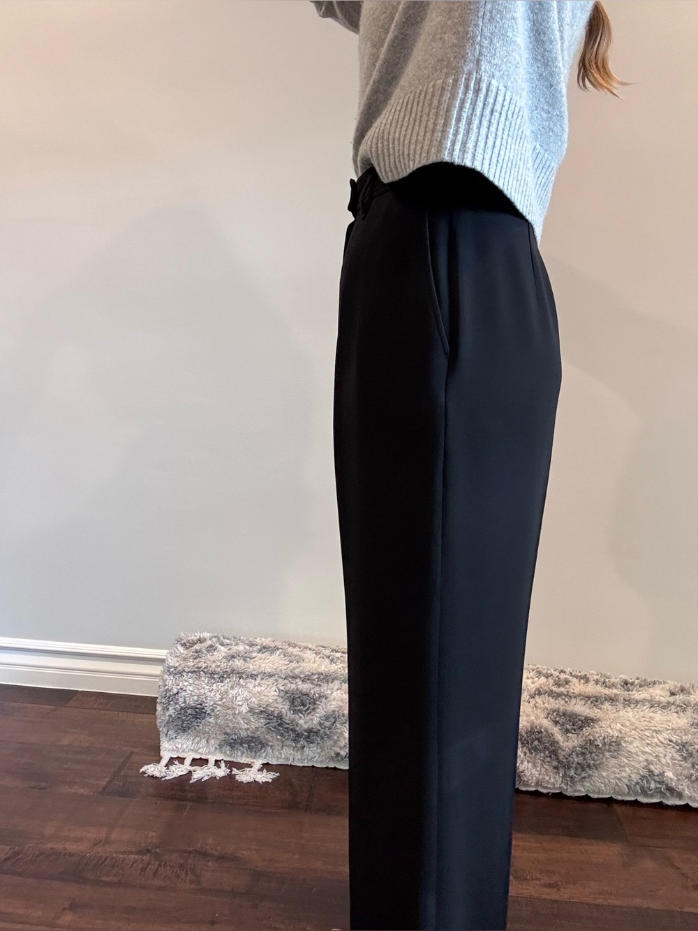 Babaton Black High-Rise Wide-Leg Trousers - Picture 2 of 7